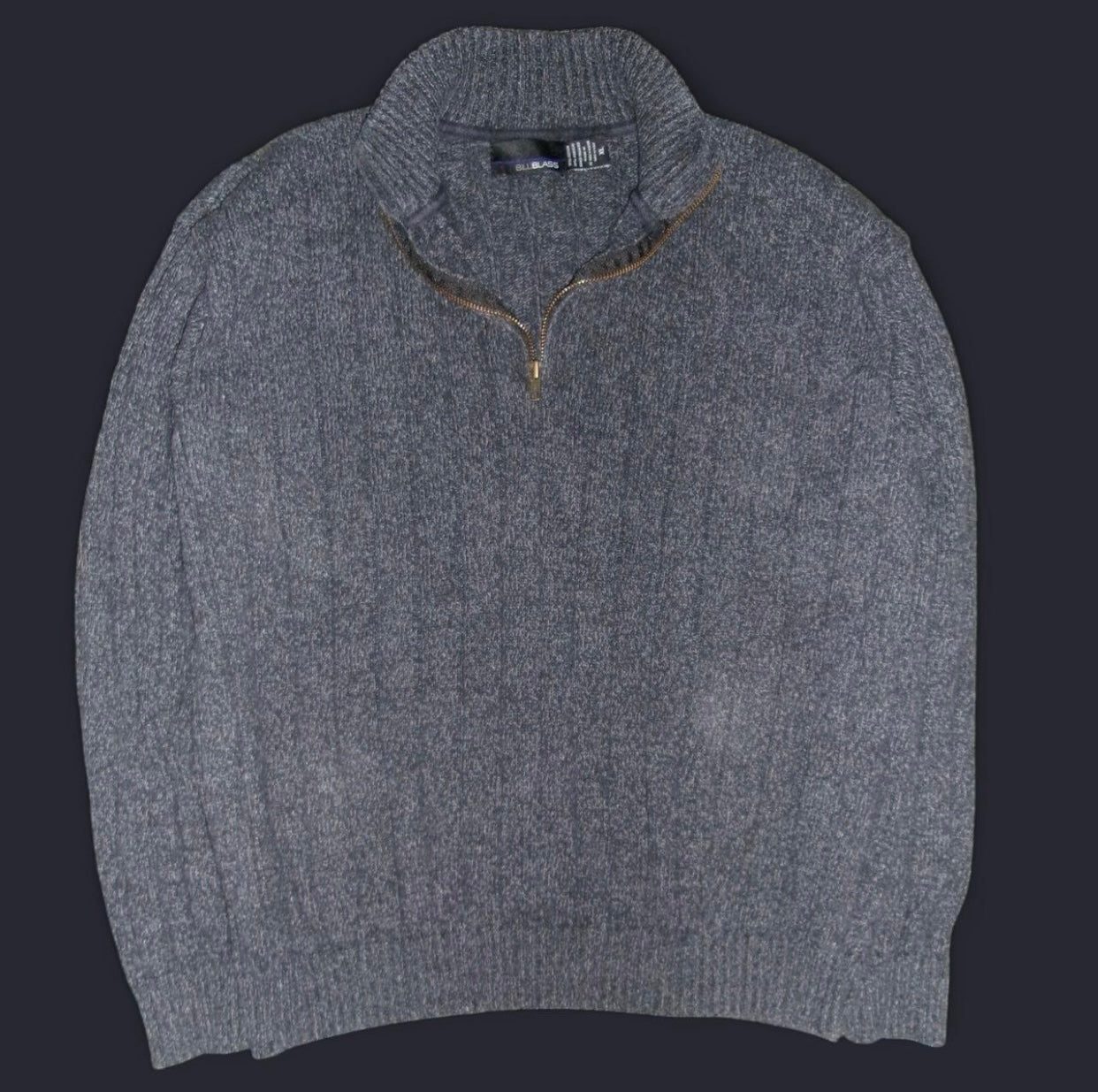 Vintage 80’s Bill Blass Textured Quarter Zip