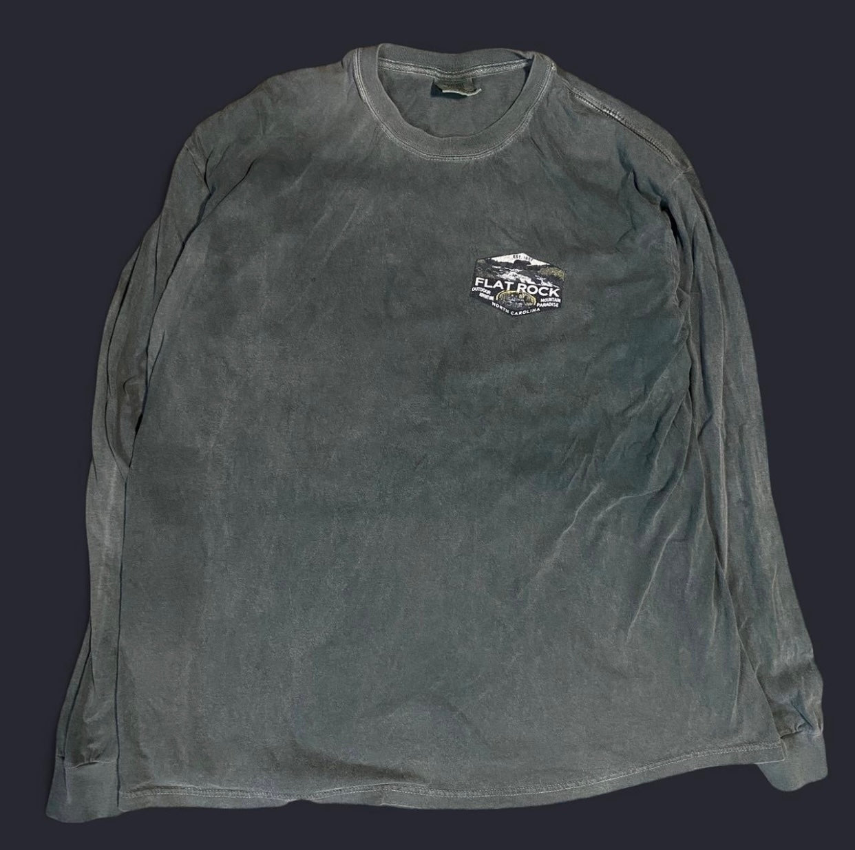 Dyed Flat Rock North Carolina Graphic Long Sleeve