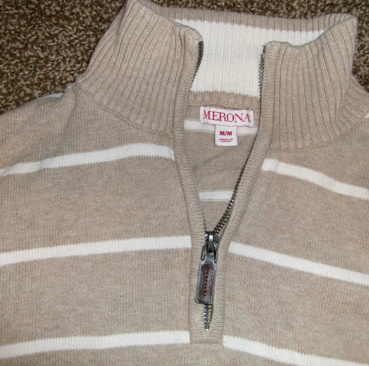 Merona Striped Quarter Zip