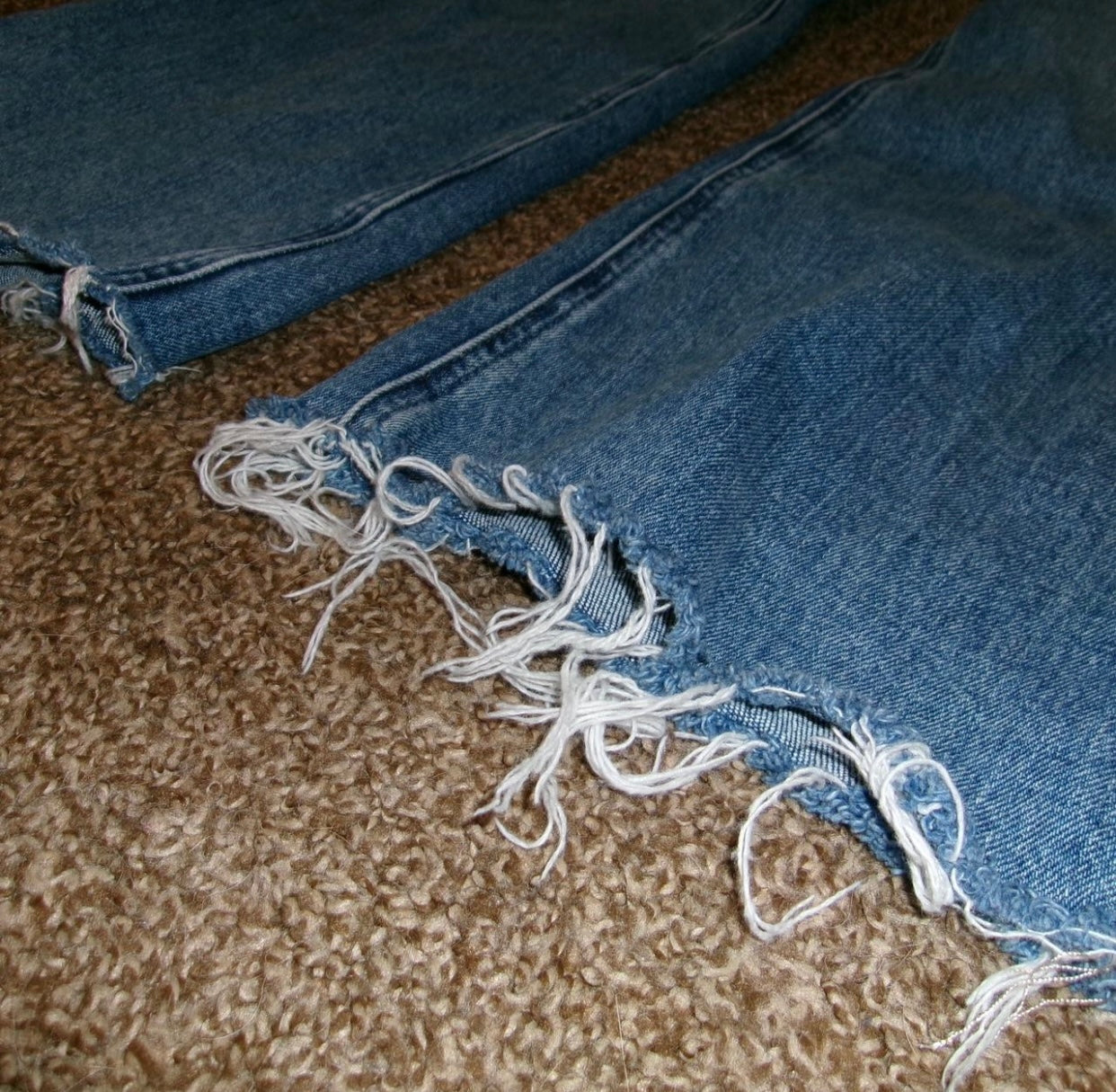 GAP Distressed 90’s Loose Flare Mid Rise Jeans