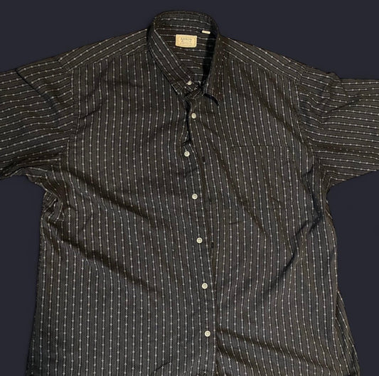 Textured Patterned Arrow Button Up