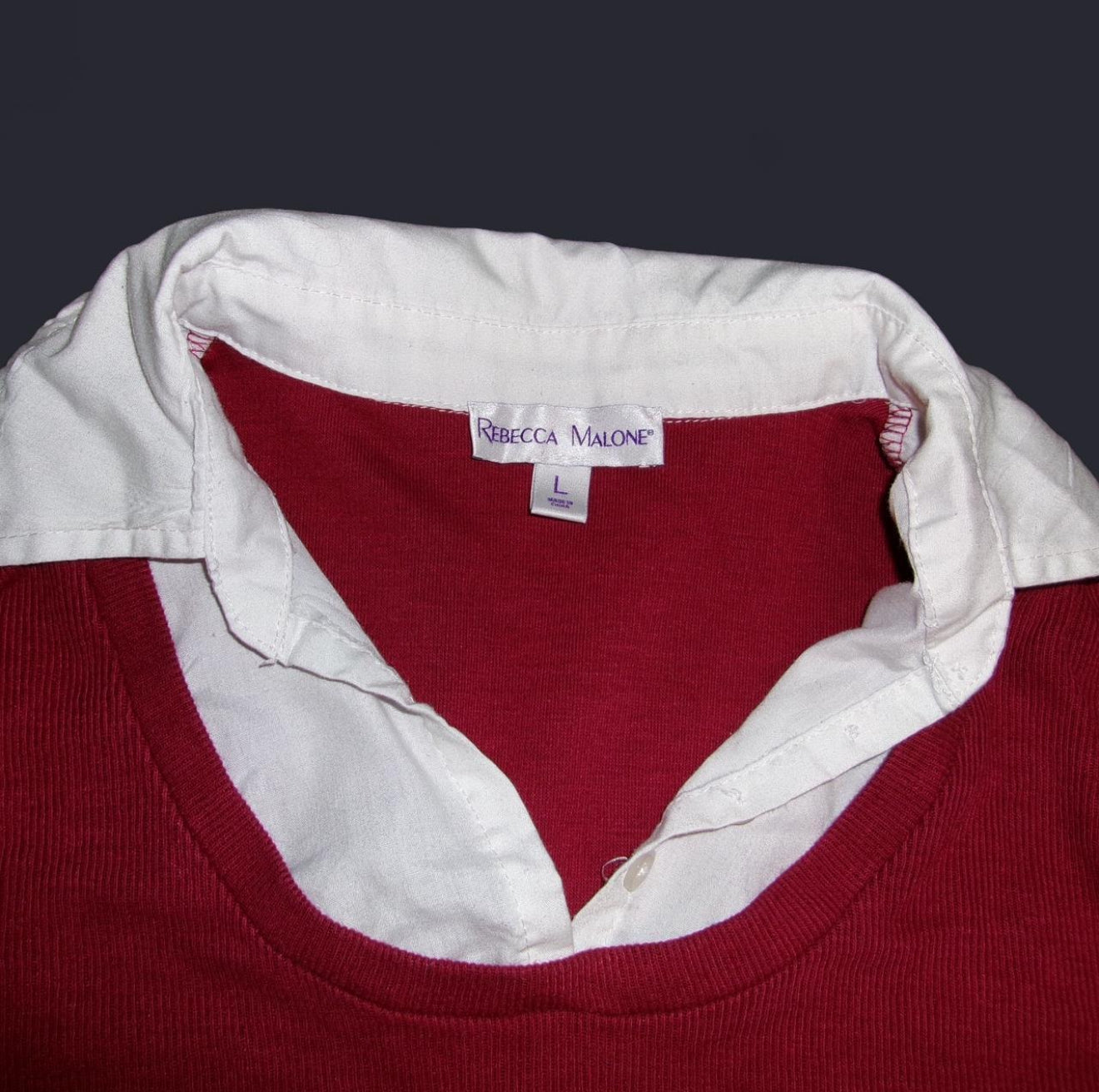 Retro Red Collared Rebecca Malone Shirt