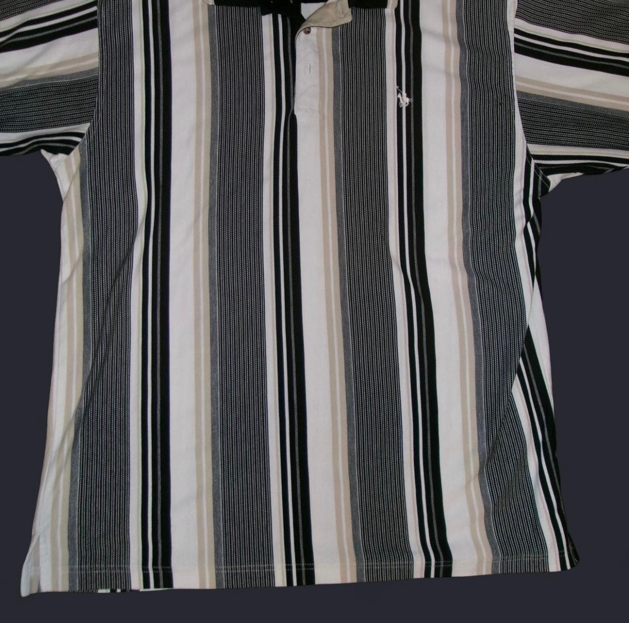 Vintage Knights of the Round Table Striped Polo