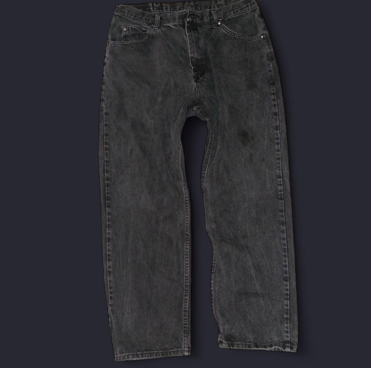 Wrangler Black Denim Relaxed Fit Jeans
