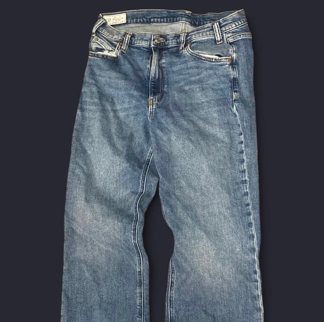 GAP Distressed 90’s Loose Flare Mid Rise Jeans