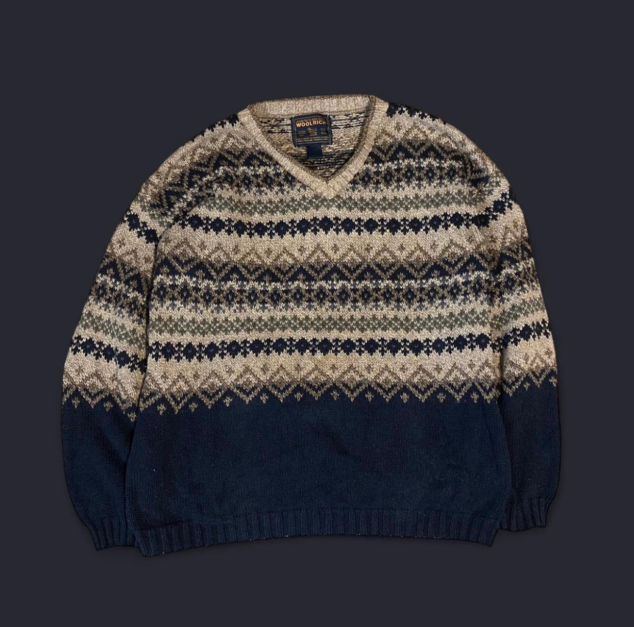 Vintage Earth Tone Woolrich Knit Sweater