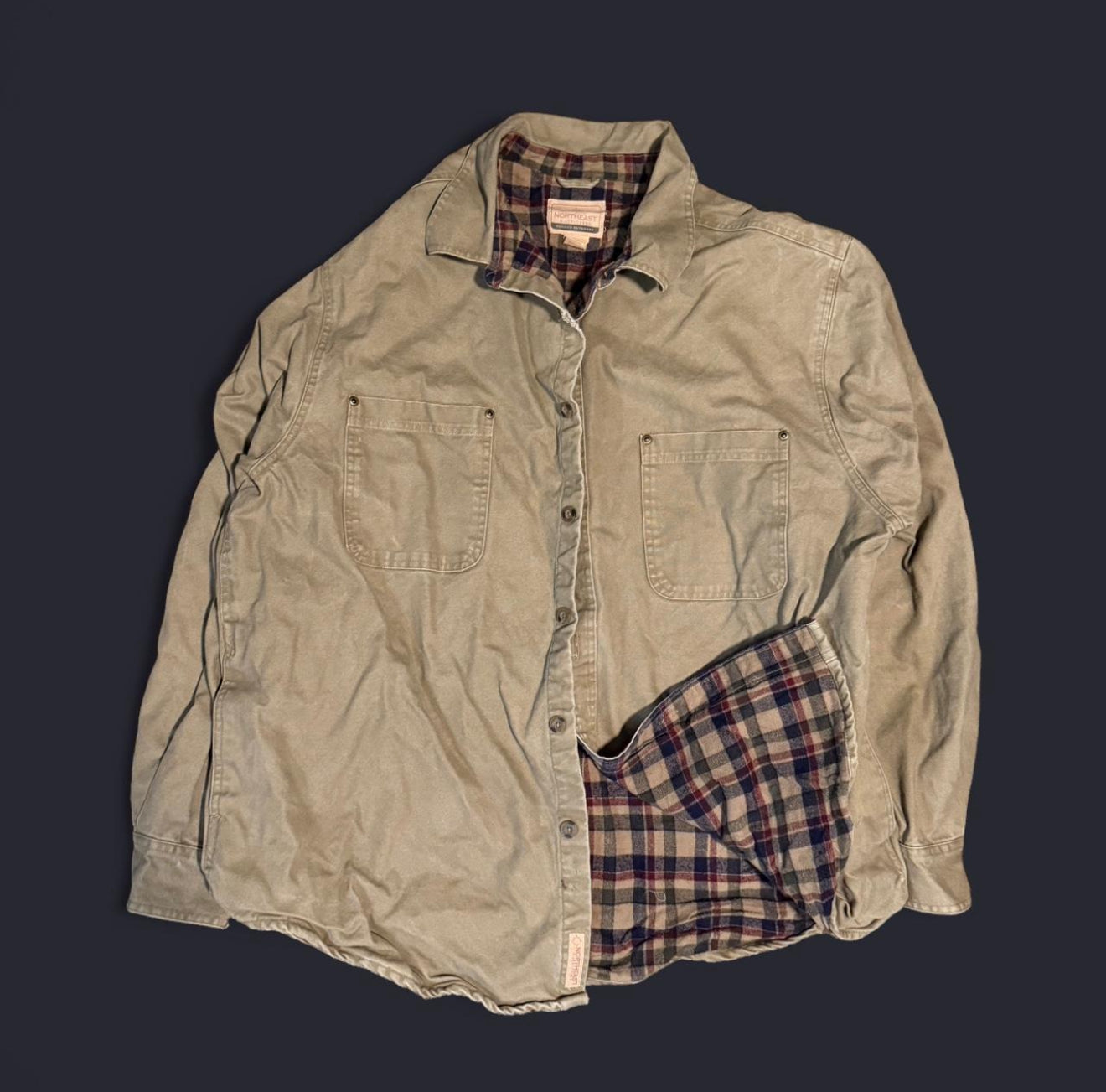 Vintage Northeast Outfitters Fleece-Lined Canvas Barn Jacket