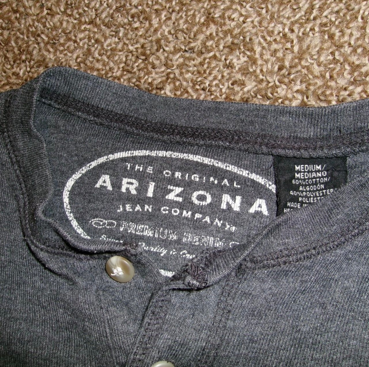 Arizona Jean Co. Waffle Knit Thermal Henley