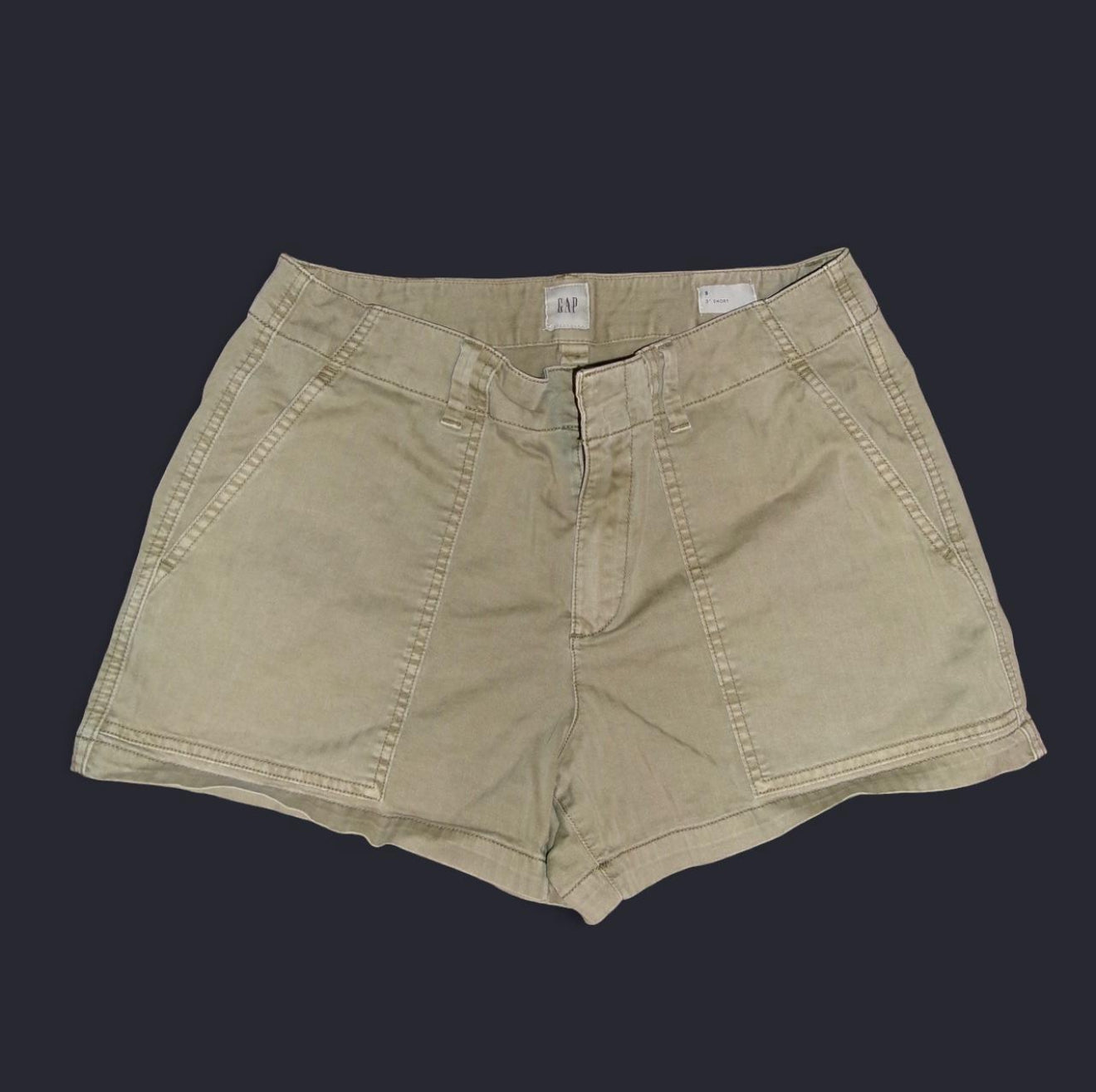 Vintage Green Gap Pinstriped Shorts