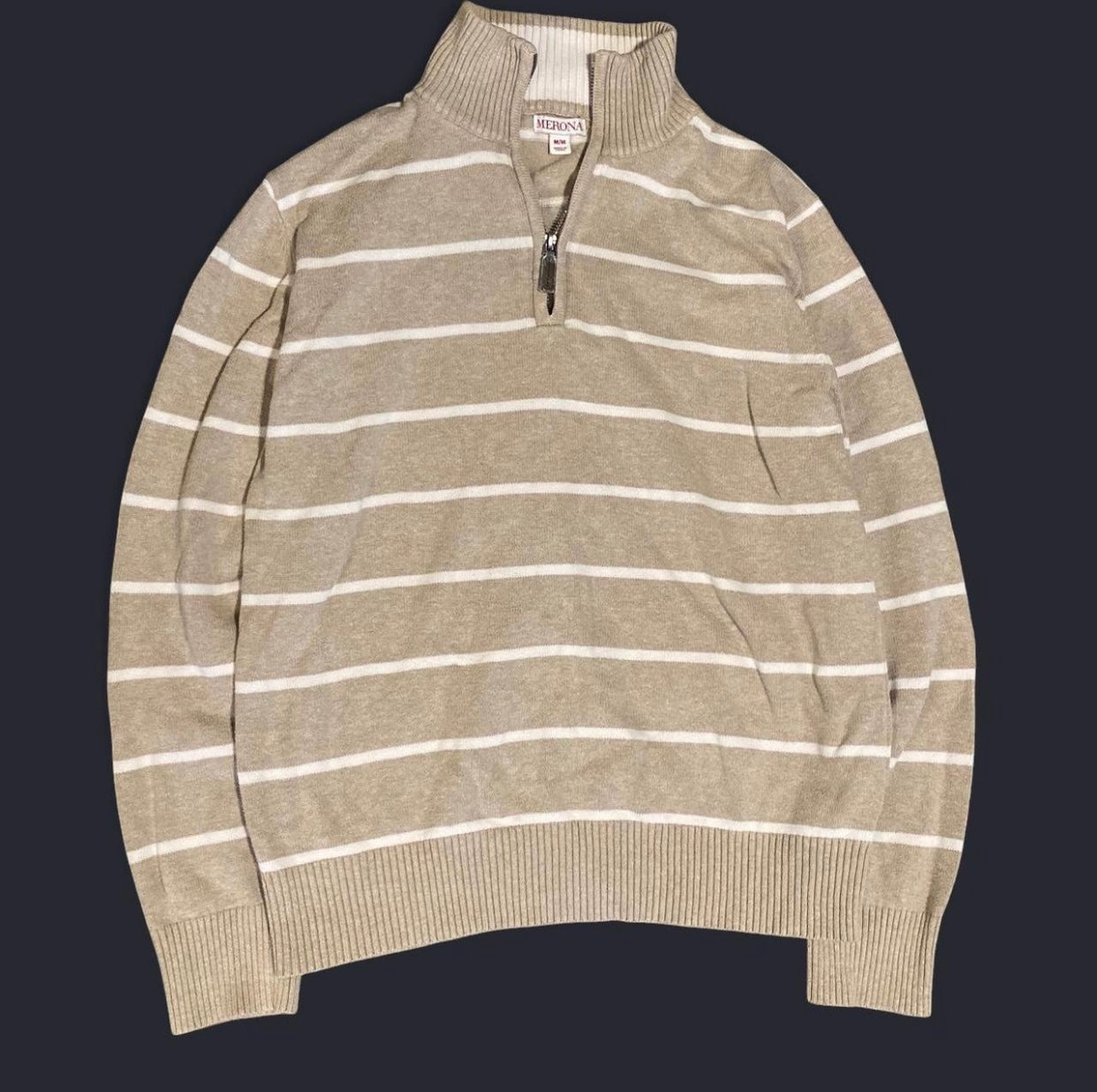 Merona Striped Quarter Zip