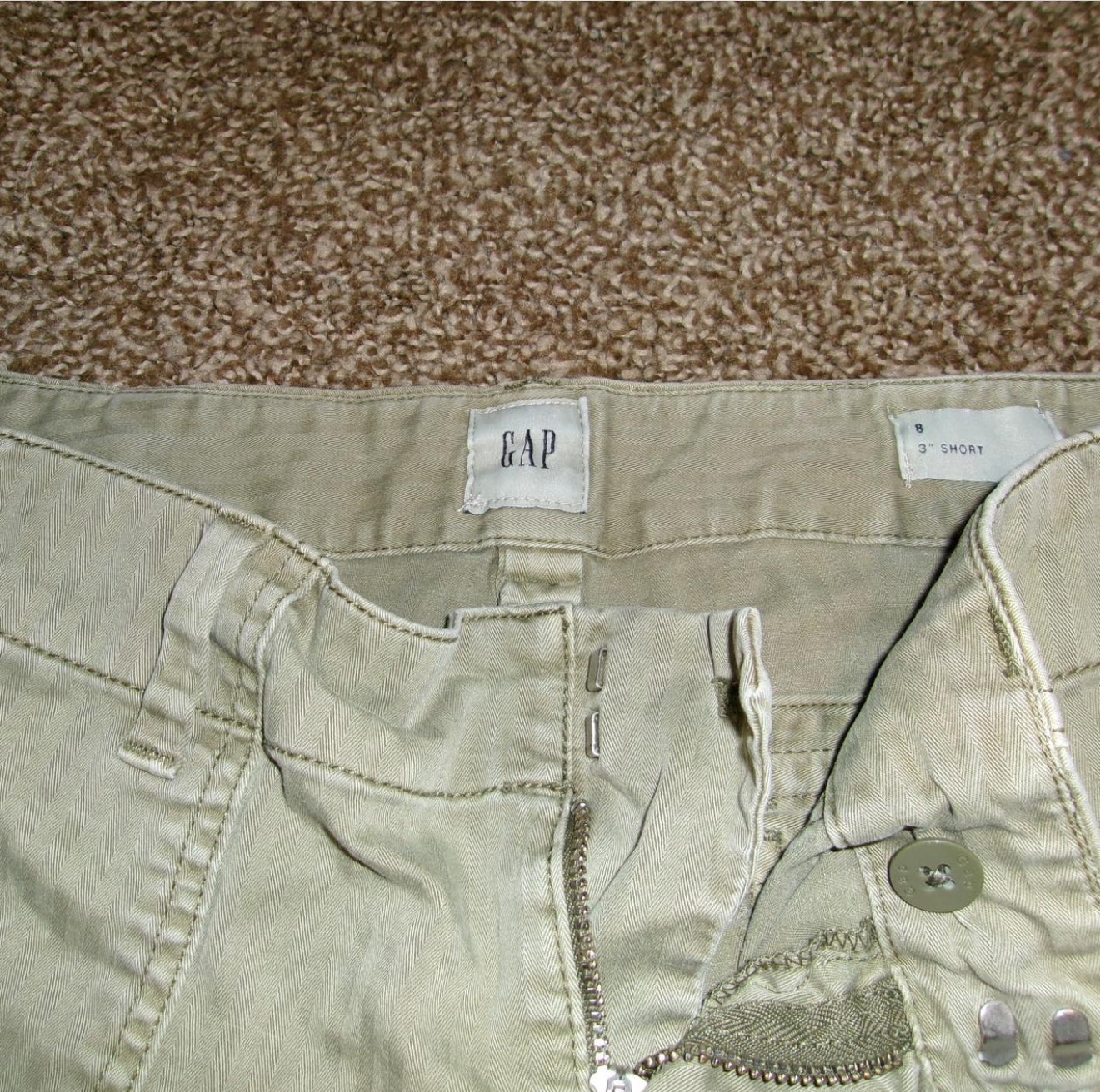 Vintage Green Gap Pinstriped Shorts
