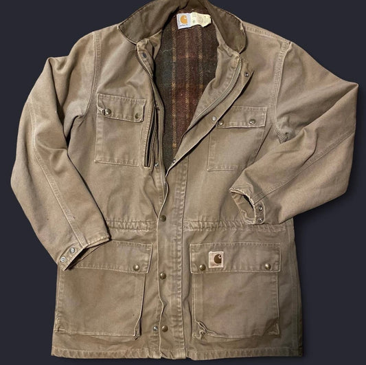 Vintage 90’s Long Carhartt Flannel Lined Coat