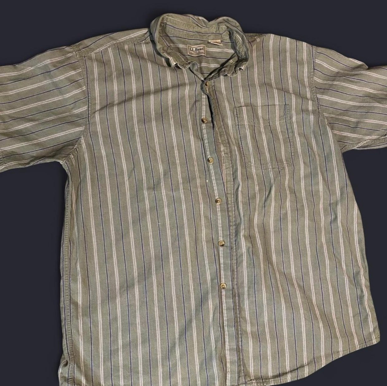 Vintage L.L. Bean Striped Button Up