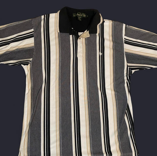 Vintage Knights of the Round Table Striped Polo