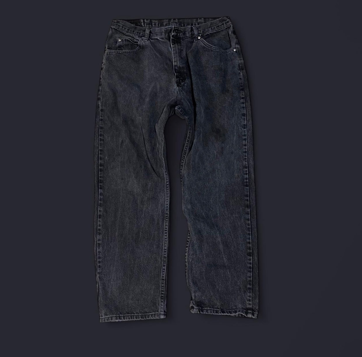 Wrangler Black Denim Relaxed Fit Jeans