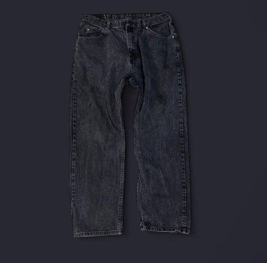 Wrangler Black Denim Relaxed Fit Jeans